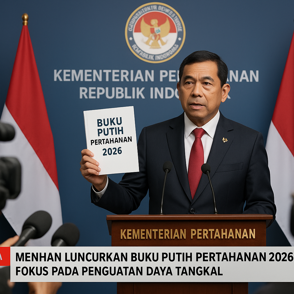 Menhan Luncurkan Buku Putih Pertahanan 2026: Fokus pada Penguatan Daya Tangkal
