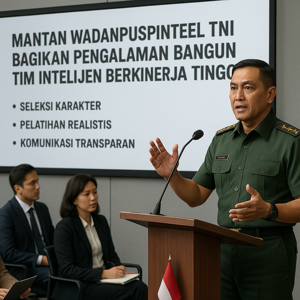 Mantan Wadanpuspintel TNI Bagikan Pengalaman Bangun Tim Intelijen Berkinerja Tinggi