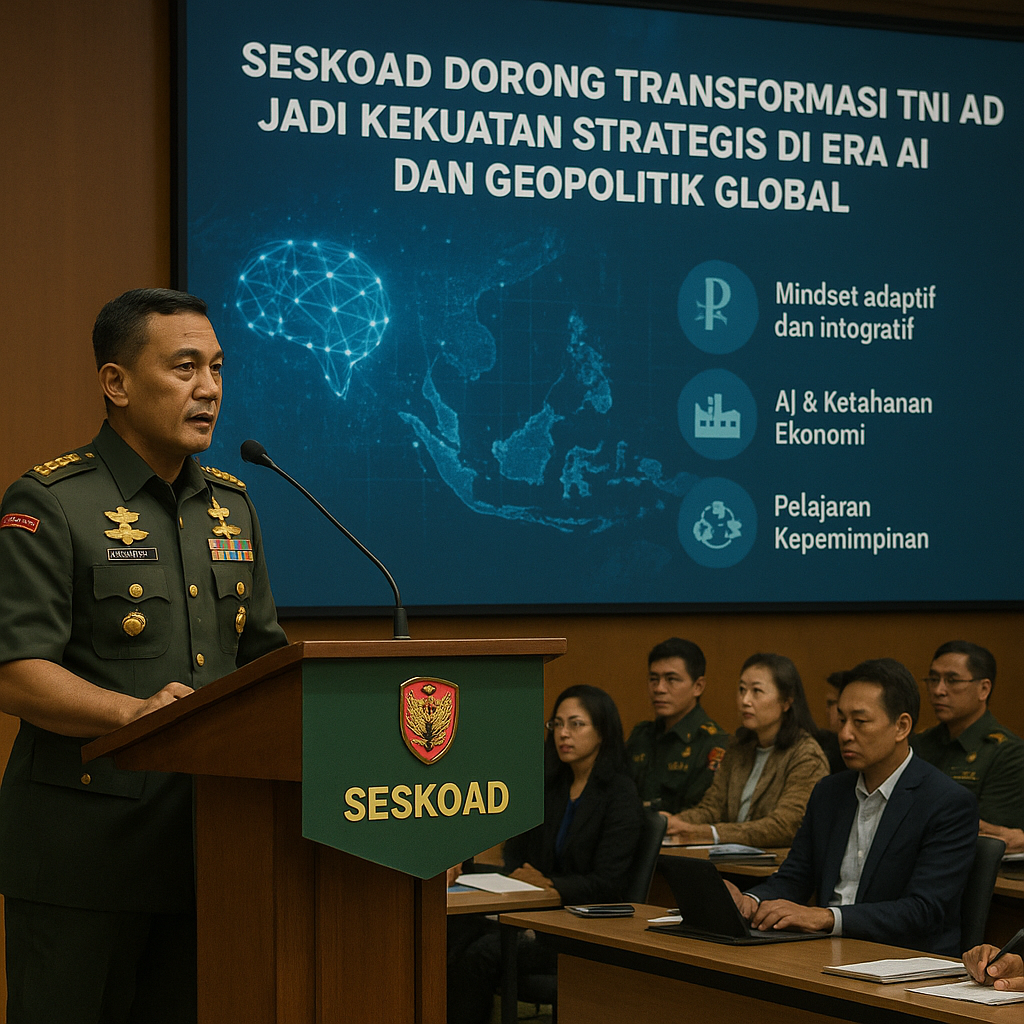 Seskoad Dorong Transformasi TNI AD Jadi Kekuatan Strategis di Era AI dan Geopolitik Global