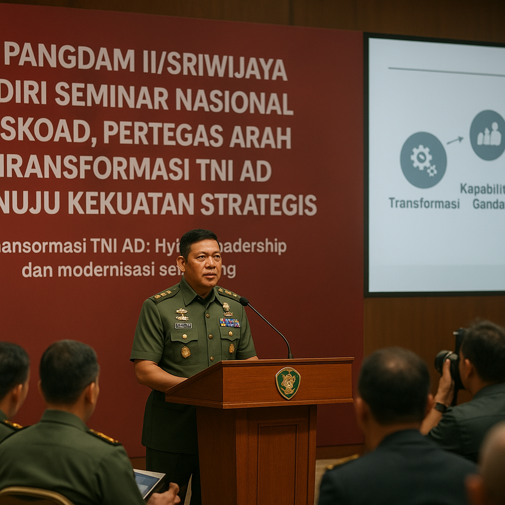 Pangdam II/Sriwijaya Hadiri Seminar Nasional Seskoad, Pertegas Arah Transformasi TNI AD Menuju Kekuatan Strategis