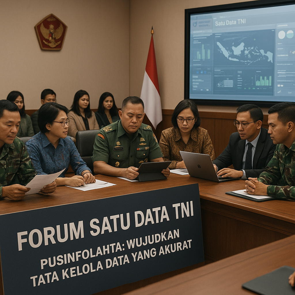 Gelar Forum Satu Data TNI, Pusinfolahta: Wujudkan Tata Kelola Data yang Akurat