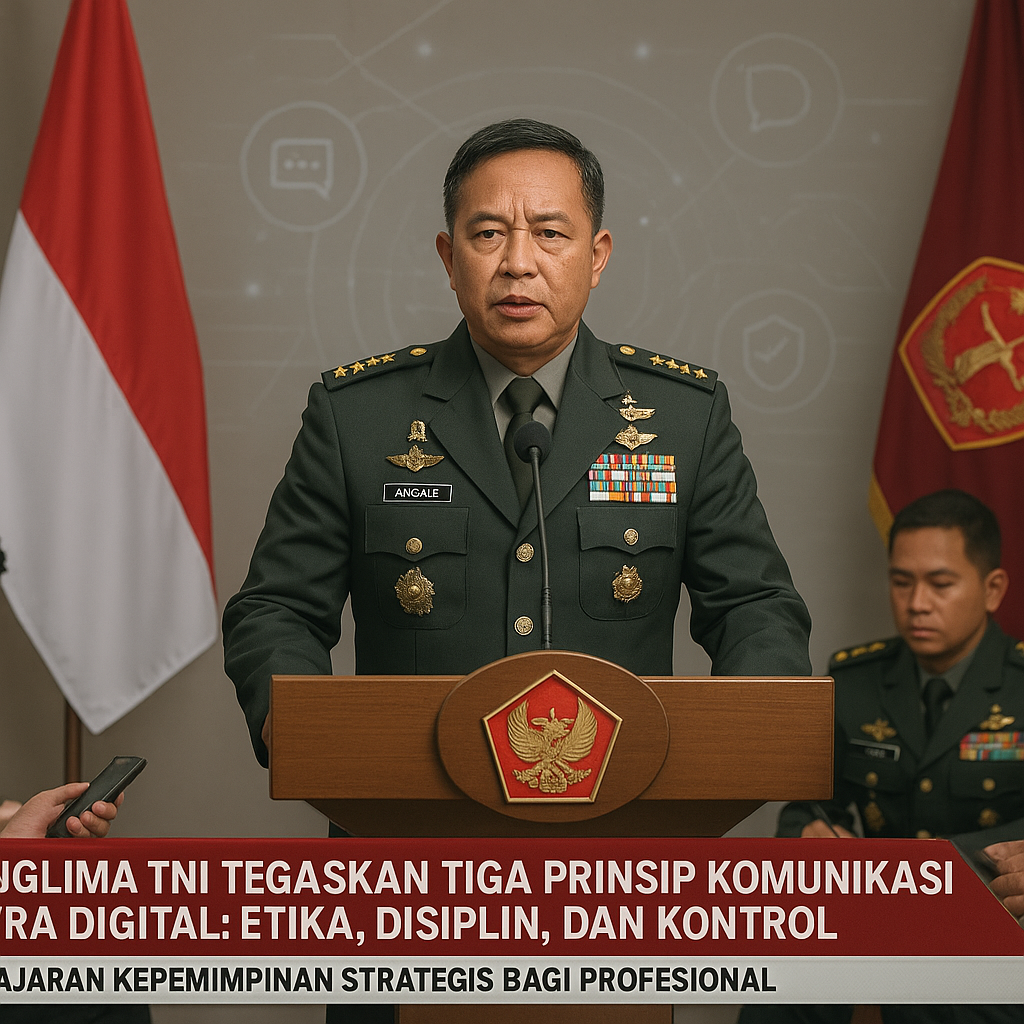 Panglima TNI Tegaskan Tiga Prinsip Komunikasi di Era Digital: Etika, Disiplin, dan Kontrol
