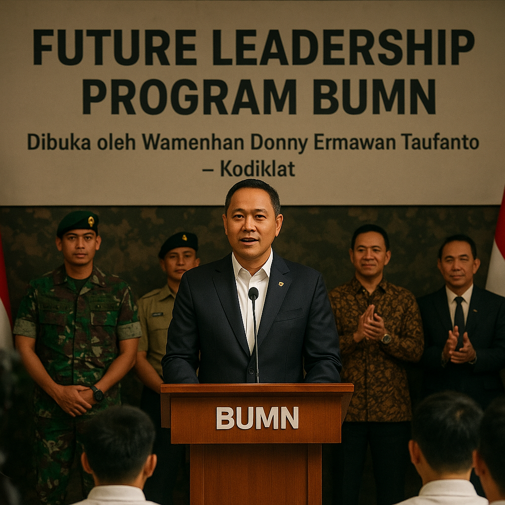 Wamenhan Donny Ermawan Taufanto Membuka Program Future Leadership BUMN di Kodiklat
