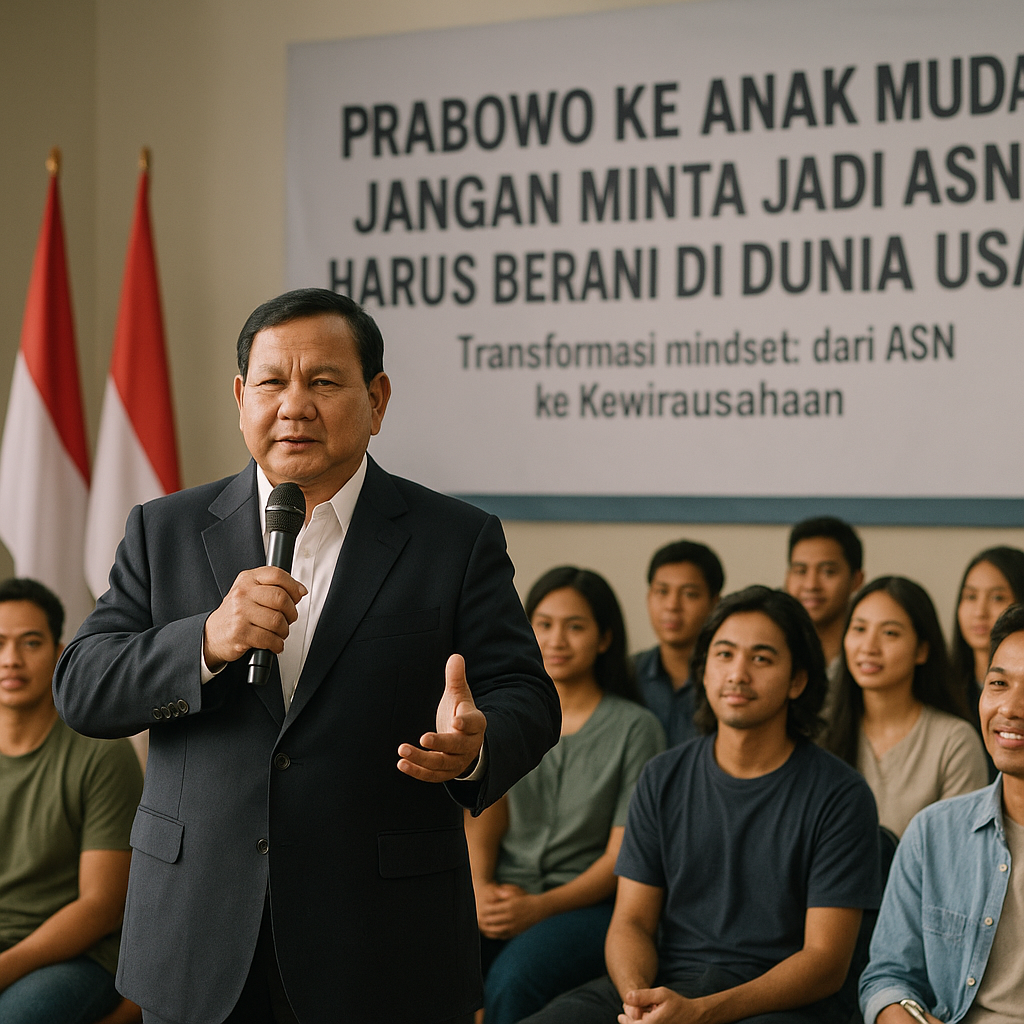 Prabowo ke Anak Muda: Jangan Minta Jadi ASN, Harus Berani di Dunia Usaha