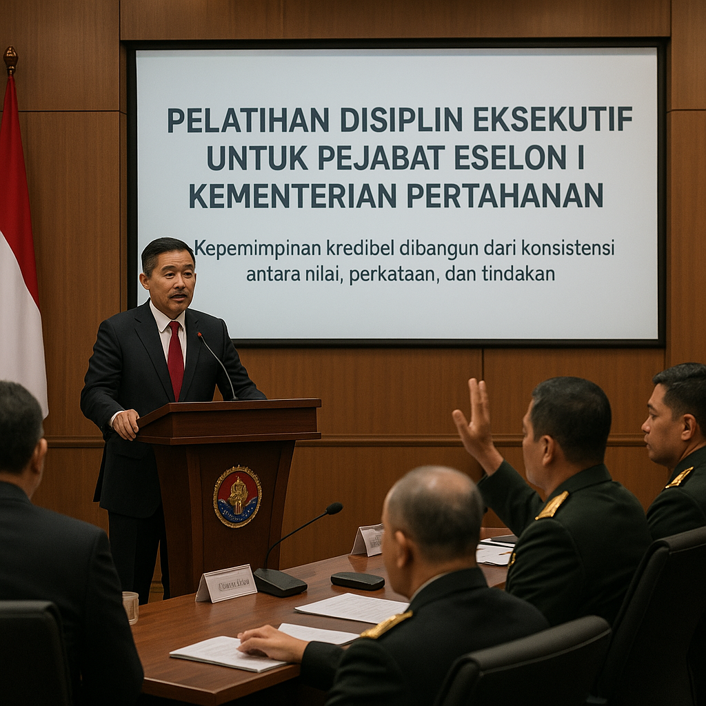 Pelatihan Disiplin Eksekutif untuk Pejabat Eselon I Kementerian Pertahanan