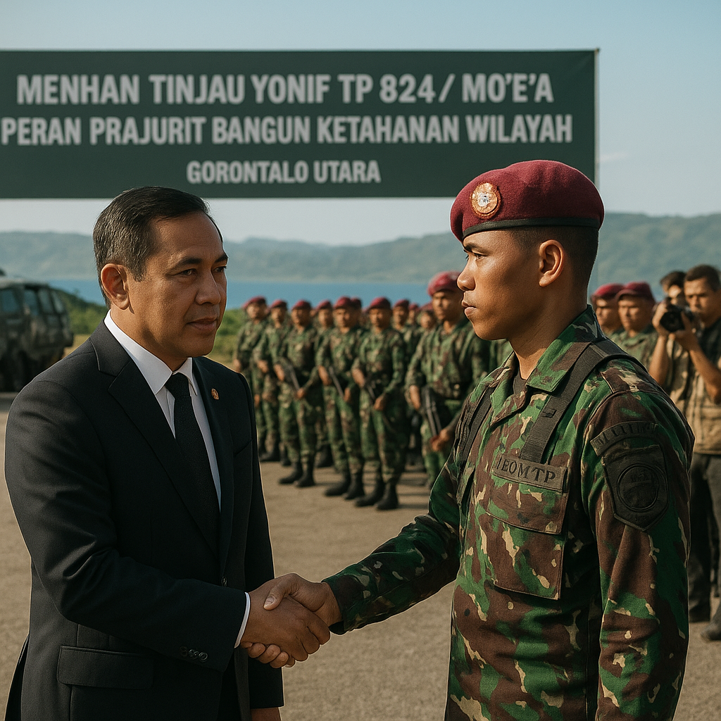 Menhan Tinjau Yonif TP 824/Mo'e'a di Gorontalo Utara, Tekankan Peran Prajurit Bangun Ketahanan Wilayah