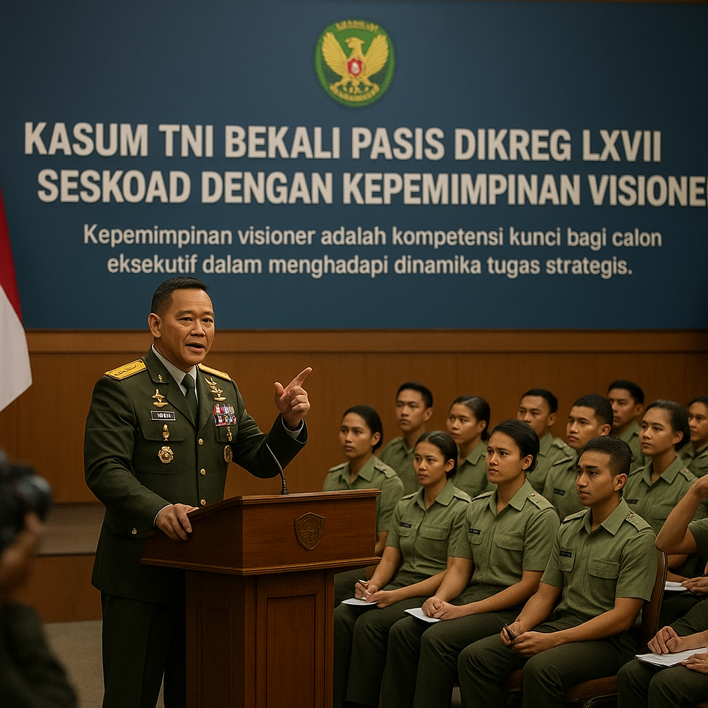 Kasum TNI Bekali Pasis Dikreg LXVII Seskoad dengan Kepemimpinan Visioner Hadapi Dinamika Tugas Strategis