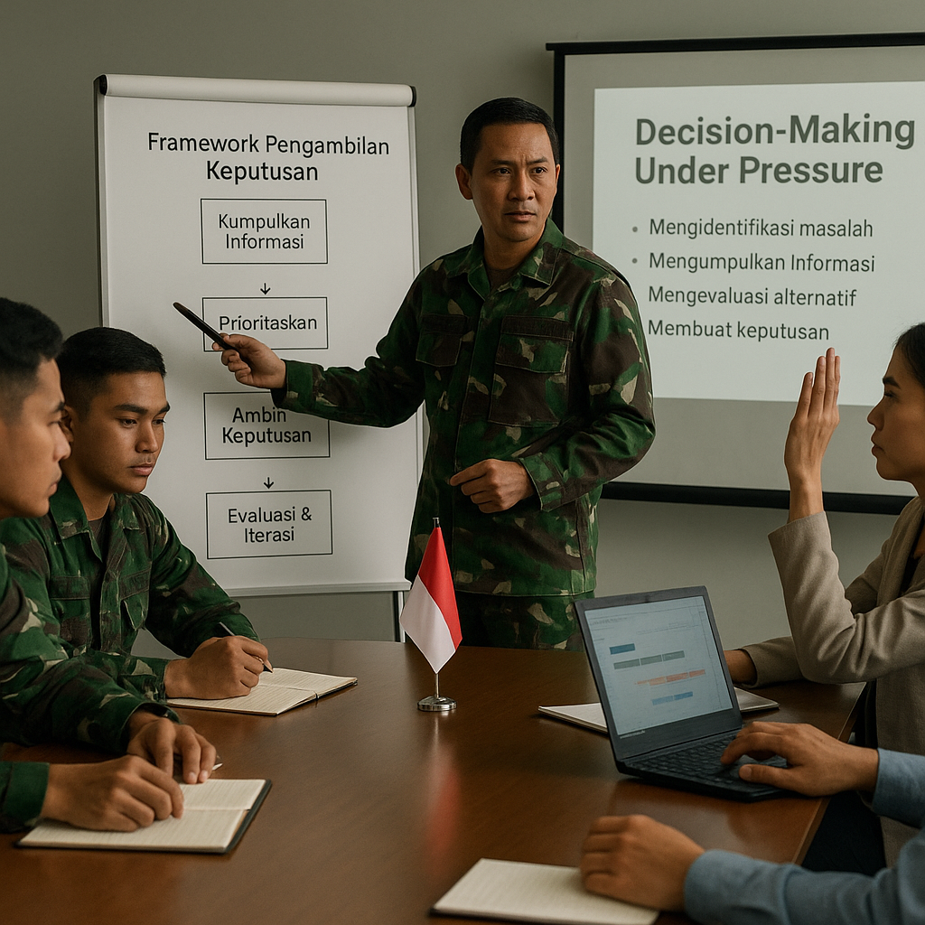 Pelatihan Leadership untuk Generasi Militer Muda Fokus pada Decision-Making Under Pressure