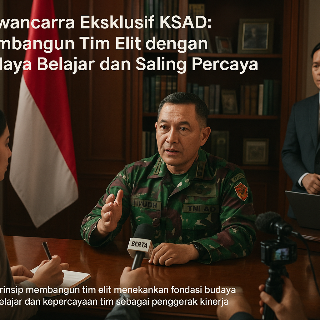 Wawancara Eksklusif KSAD: Membangun Tim Elit dengan Budaya Belajar dan Saling Percaya