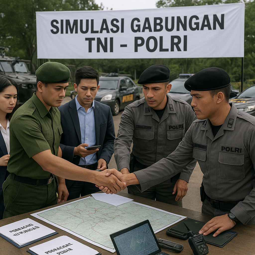 Simulasi Gabungan TNI-Polri: Latihan Koordinasi sebagai Cermin Manajemen Kolaborasi Multisektor