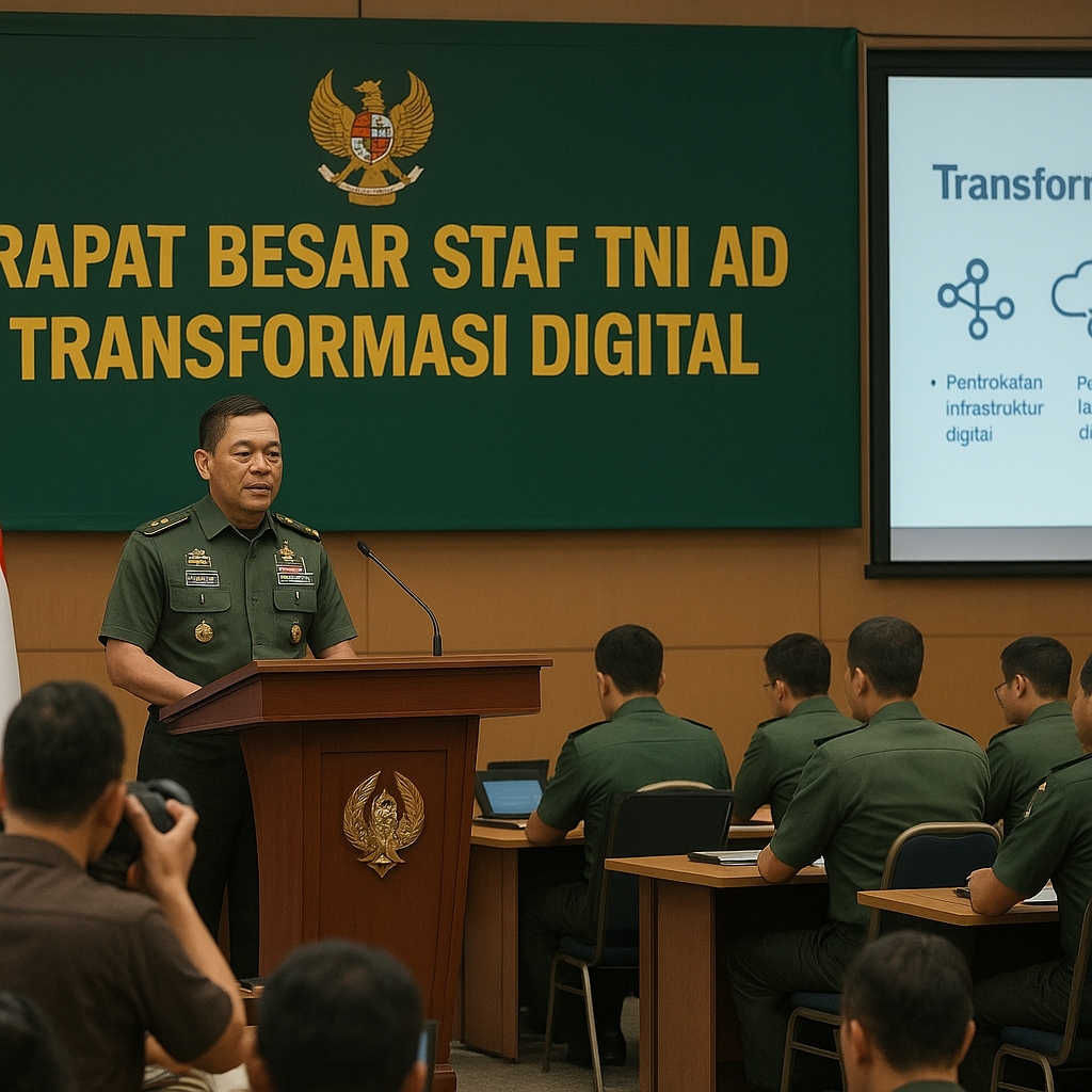 Jenderal TNI Paparkan Strategi Transformasi Digital di Rapat Besar Staff TNI AD